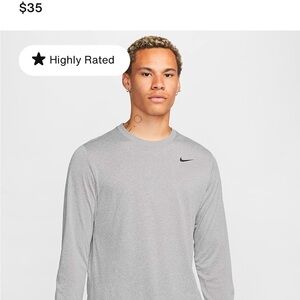 Nike Gray Long Sleeve Tee